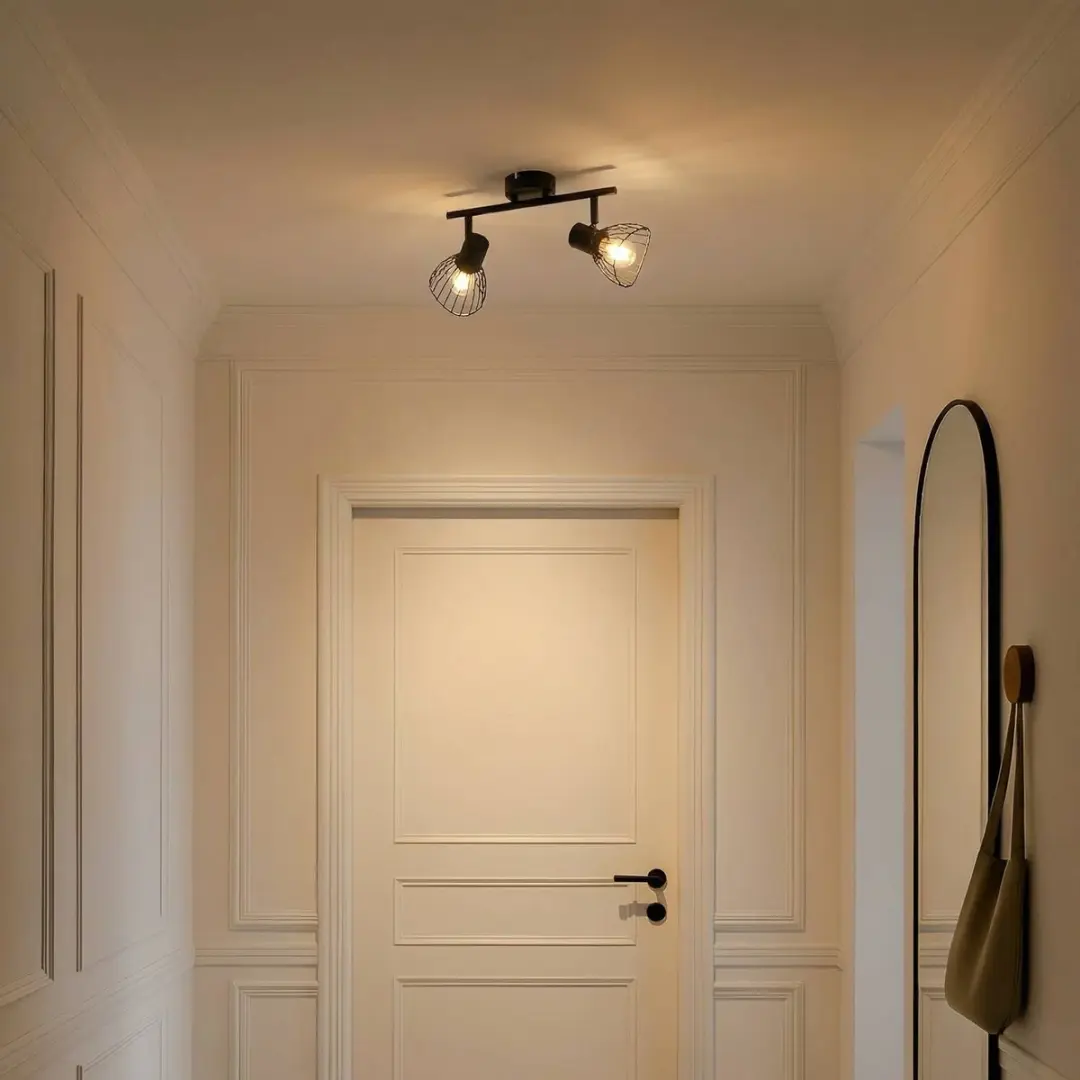 Lindby Plafondlamp 2 Lichtpunten Zwart