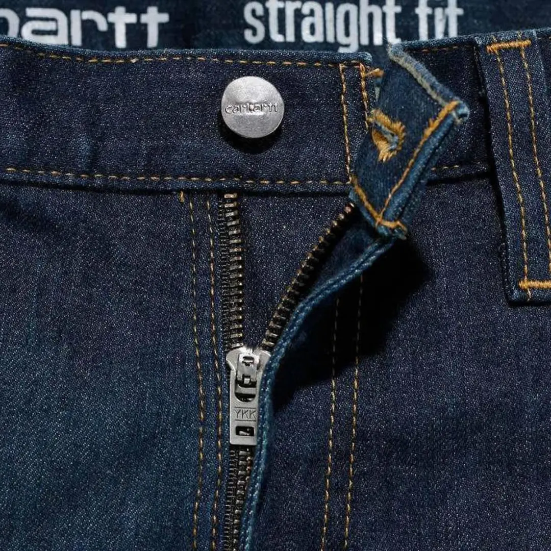 Carhartt Straight Fit 5-Pocket Jeans - Blauw 38/34