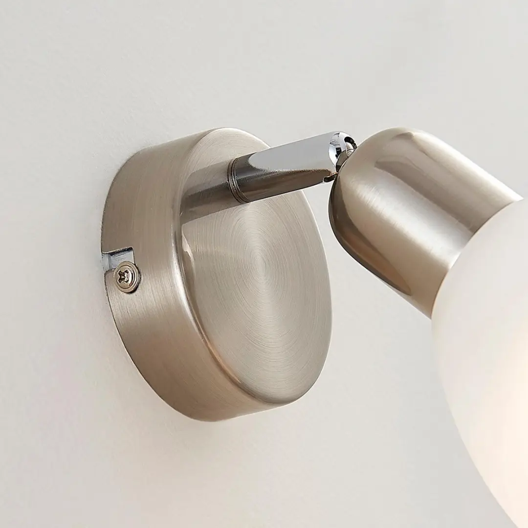 Lindby Buitenspot E14 Albast Wit Nikkel Gesatineerd - 1 Lichtpunt - afbeelding 6 van 6