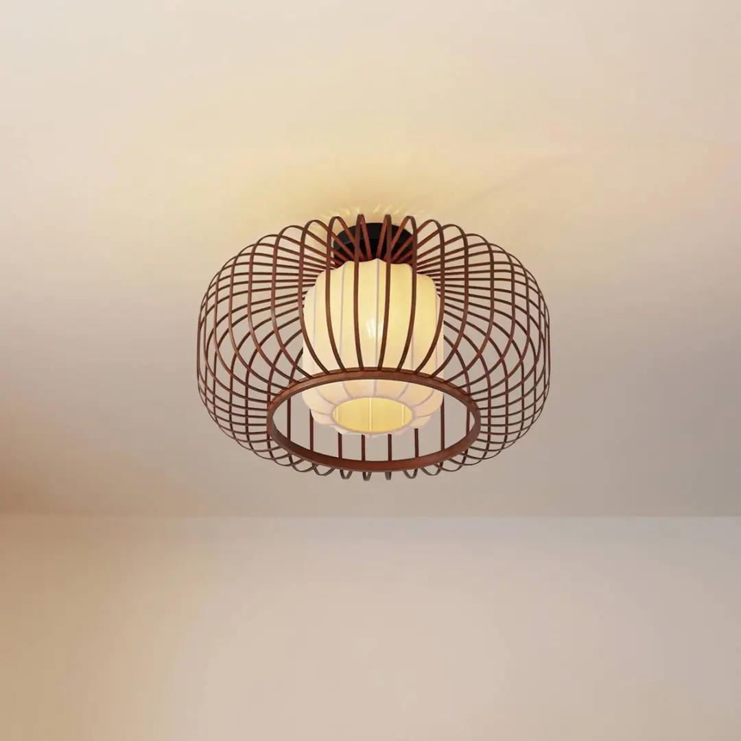 Lindby Plafondlamp Bamboe 1 Licht