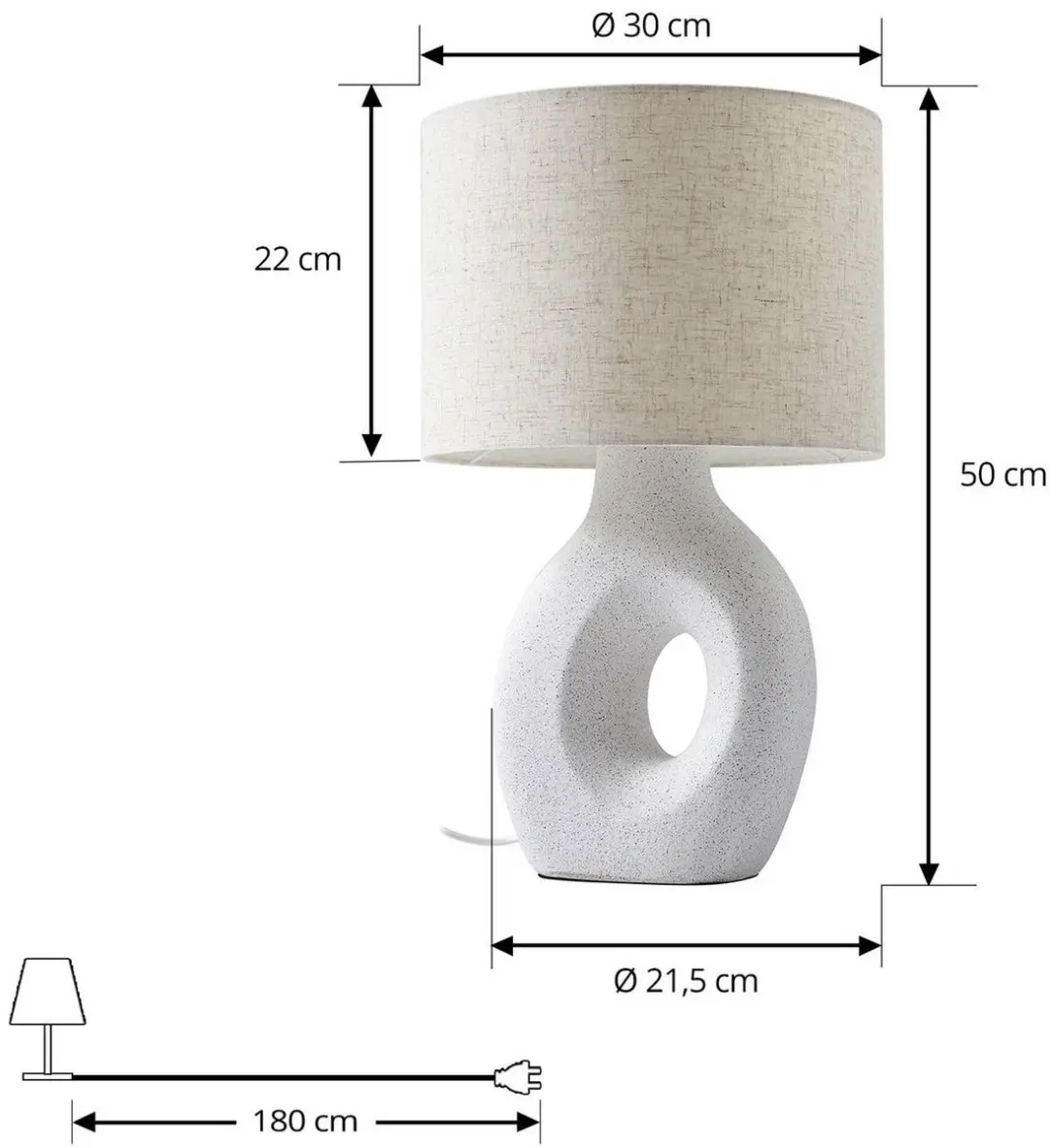 Lindby Tafellamp 1 Licht E27