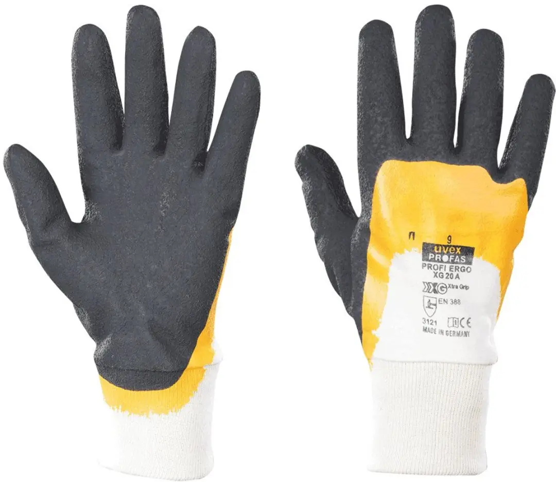 Uvex PROFI ERGO XG Beschermende Handschoen - Maat 10 (XL) - Oranje/Zwart