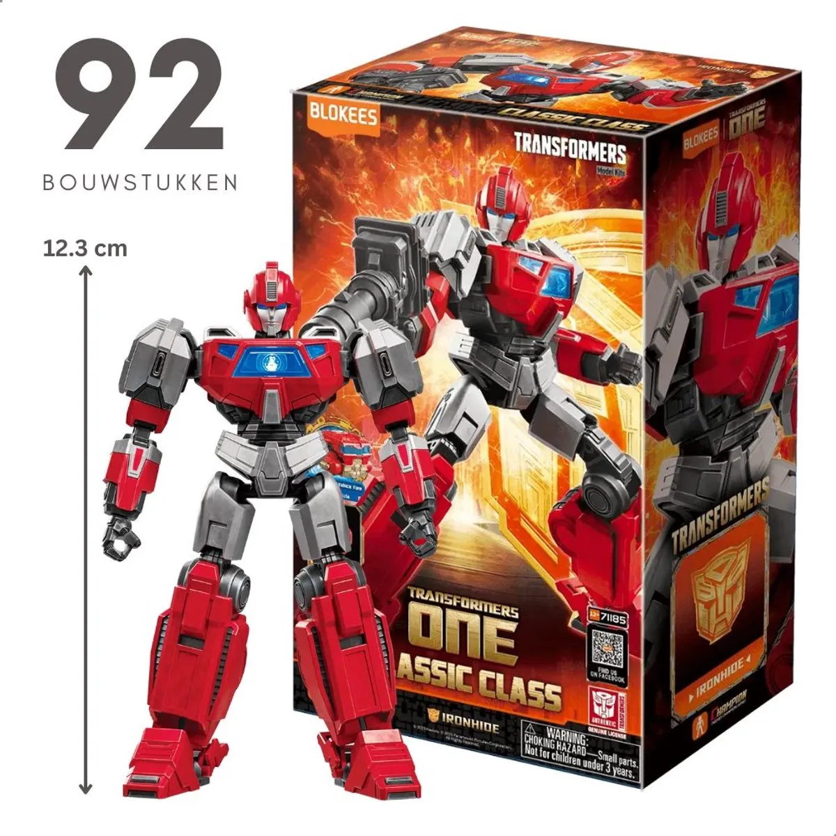Hasbro Blokees Transformers One Classic Class 19 Ironhide Bouwpakket - 12,3 cm
