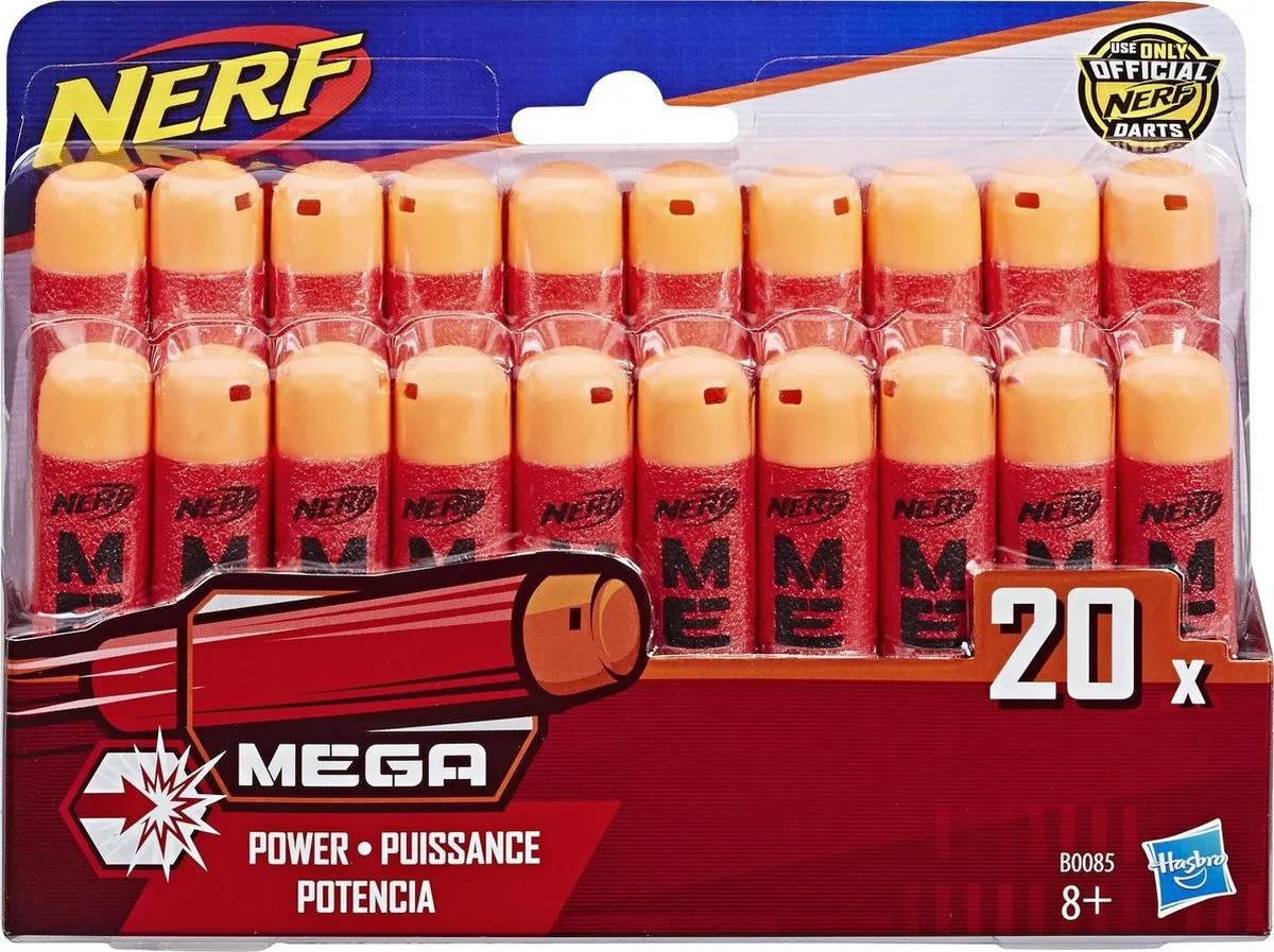 Nerf Mega Refills B0085EU4 - 20 Stuks - Rood