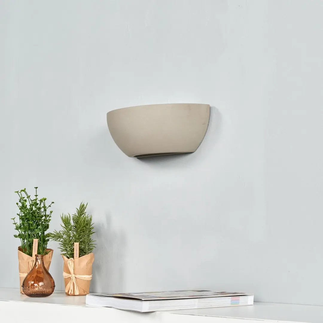 Lindby Wandlamp Beton Metaal 1 Licht E14 - 40W - Grijs
