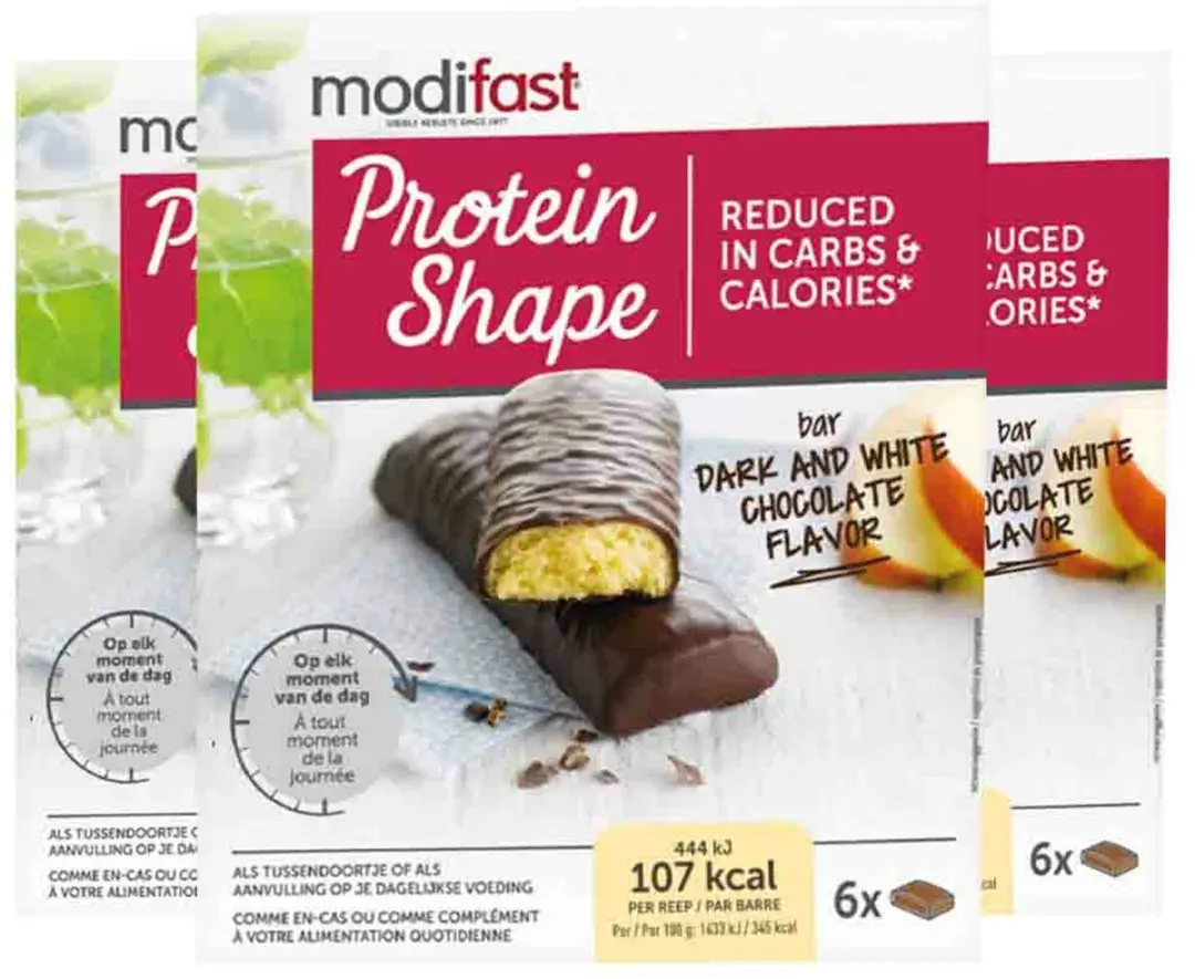 Modifast Protein Shape Reep Pure & Witte Chocolade
