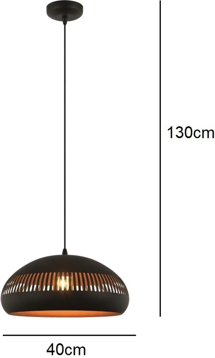 Freelight Duomo Hanglamp - Ø40cm Zwart & Goud