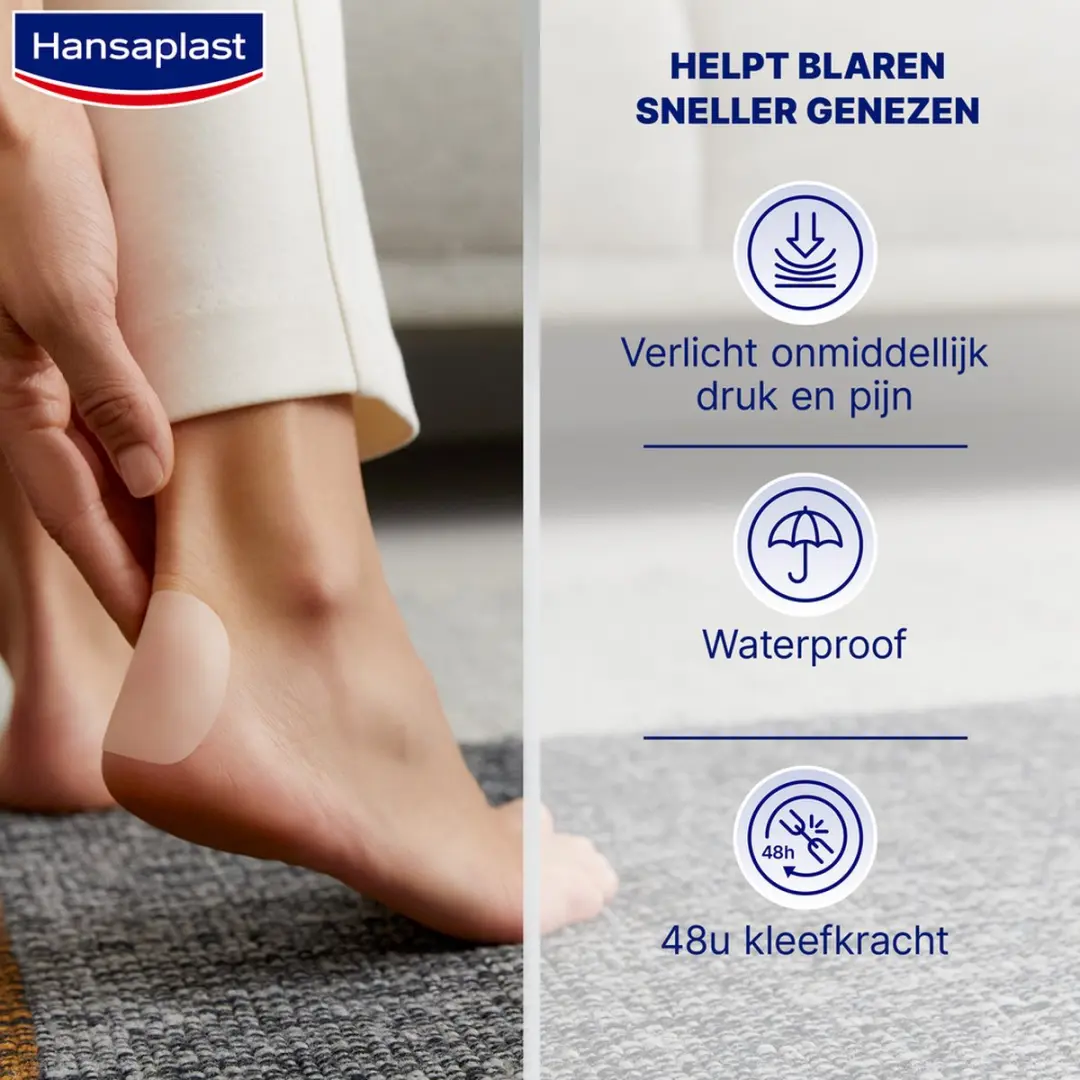 Hansaplast Blaren Pleisters XL Transparant - 5 Stuks - afbeelding 6 van 6
