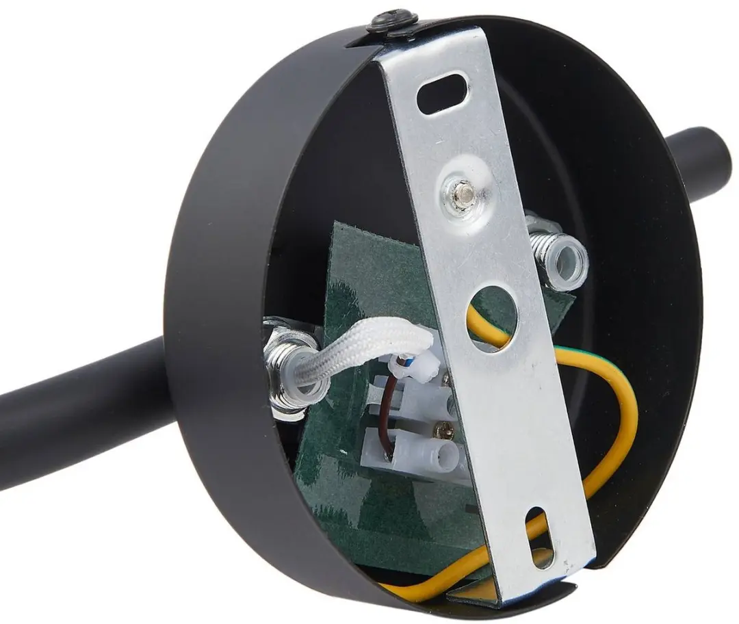 Lindby Wandlamp 1 Licht E14 - 20cm - Rookgrijs/Mat Zwart