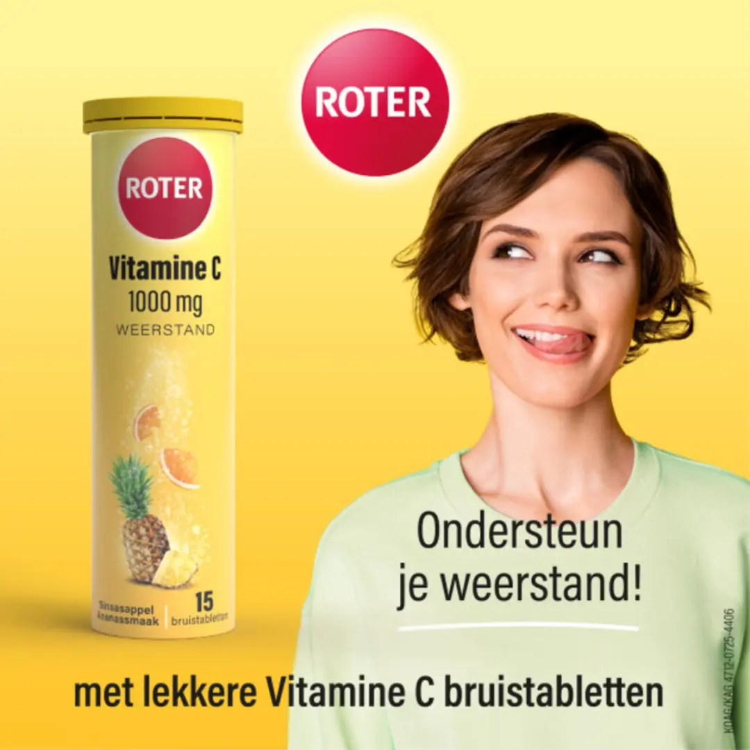 Roter Vitamine C 1000mg Bruistabletten - 30 Stuks (2x15) - Sinaasappel/Ananas