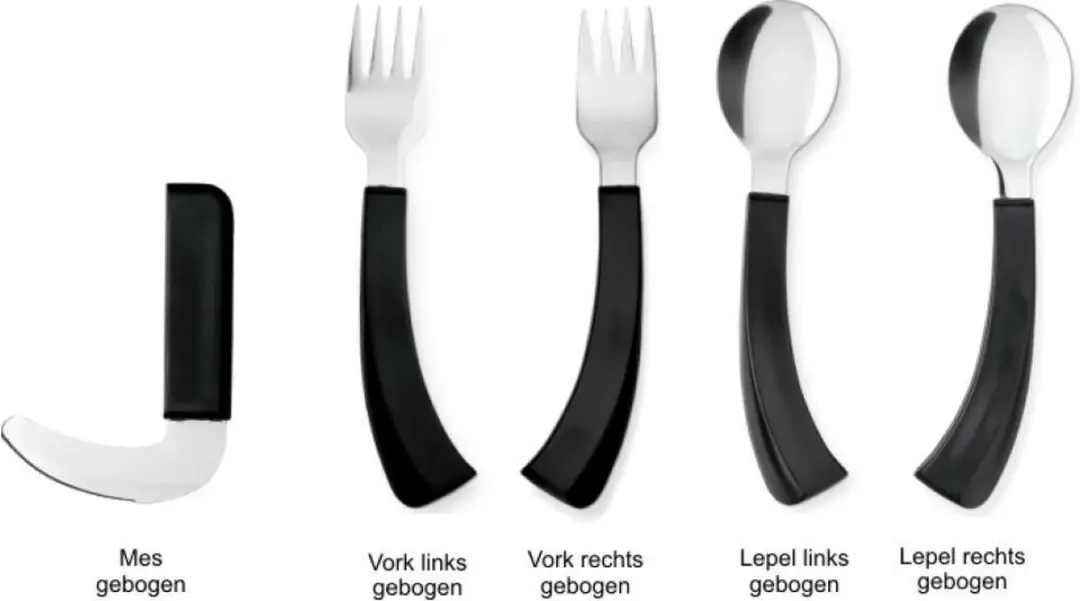 Vitility Gebogen Linkshandige Vork - RVS/Zwart - 8215991000 - afbeelding 6 van 6