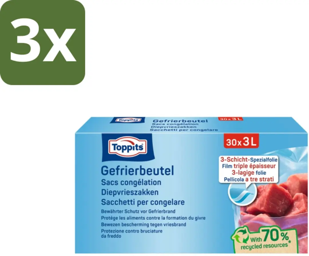 Toppits Diepvrieszakjes 3L