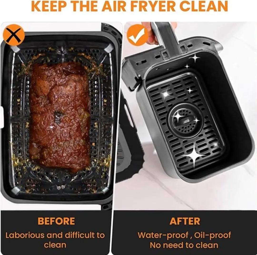 ECTEATOY Bakpapier Airfryer 200 Stuks - o.a. Philips 3000/5000-serie