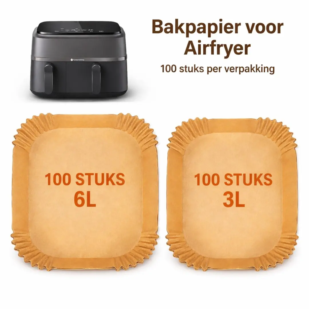 ECTEATOY Bakpapier Airfryer 200 Stuks