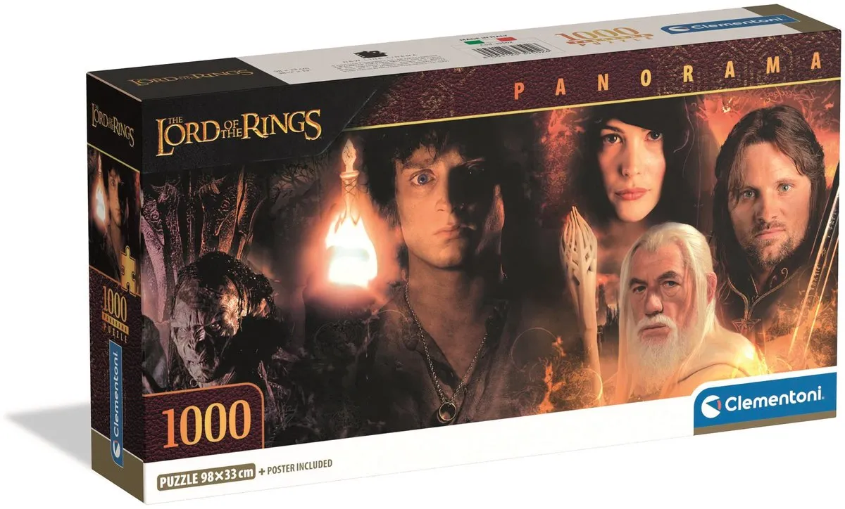 Clementoni The Lord of the Rings Panorama Puzzel 1000 Stuks