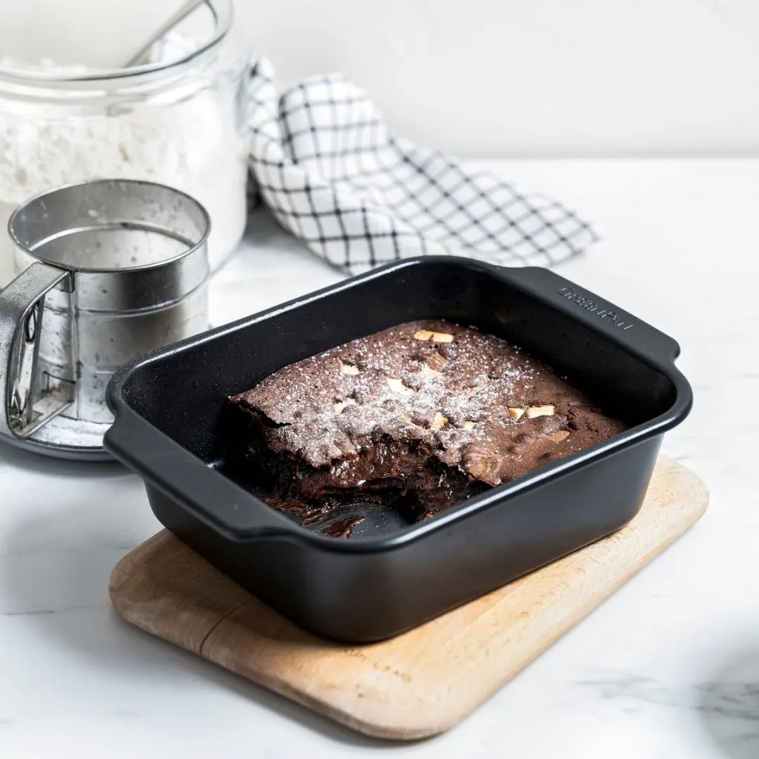 GreenPan Bistro Brownievorm 22x18cm - Zwart