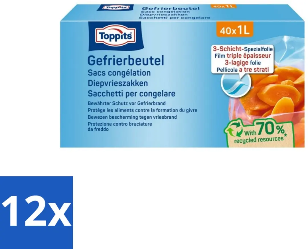 Toppits Diepvrieszakjes 1L