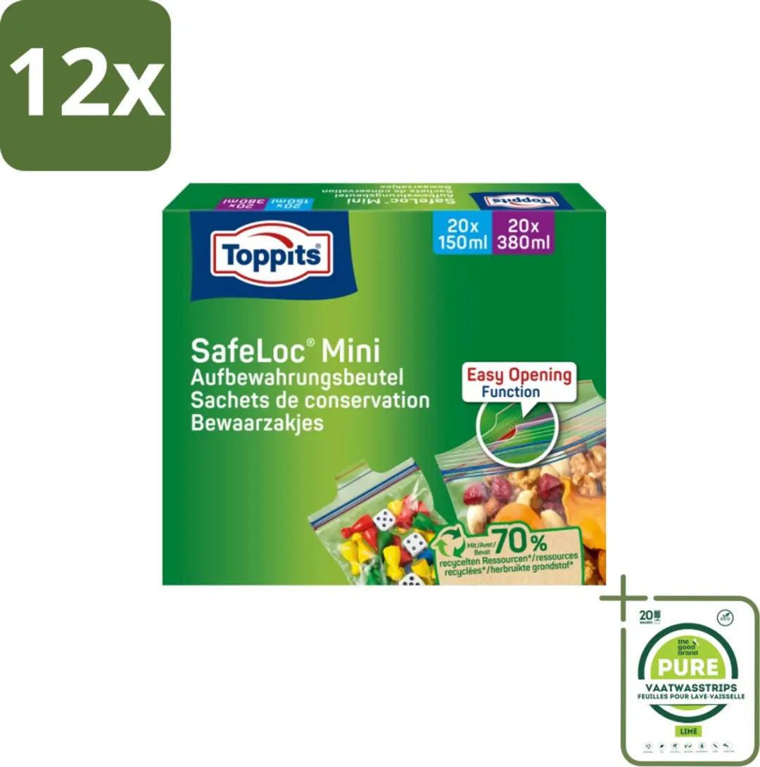 Toppits Safeloc Mini Zip-Zakjes 40 Stuks