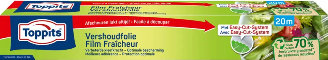 Toppits Vershoudfolie 32,5cm x 20m - Transparant