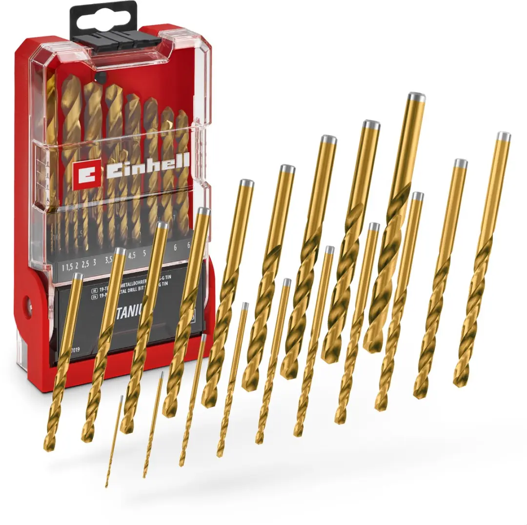 Einhell 19-delige HSS-G Titanium Metaalboor Set