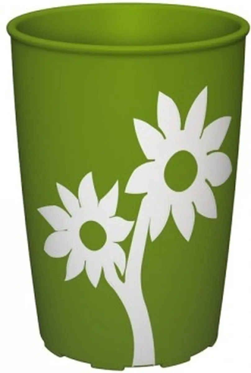 Vitility Antislip Beker Bloemen - Blauw - afbeelding 6 van 6