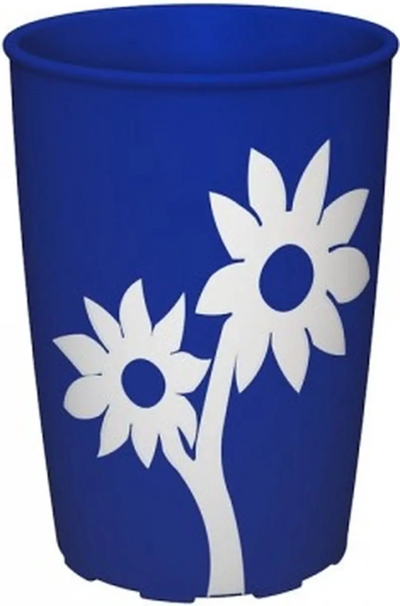 Antislip beker bloemen