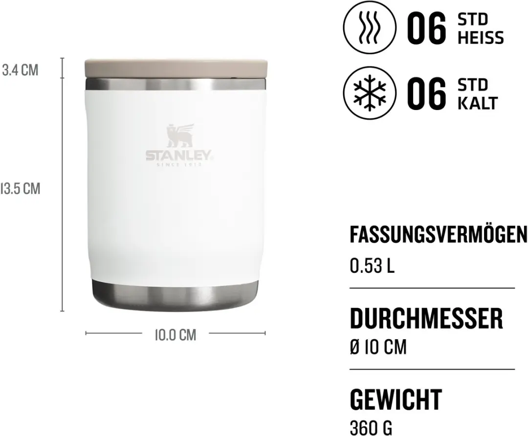 Stanley Adventure To-Go Thermos Lunchbox 0.53L - 6 Uur Warm/Koud - Zwart