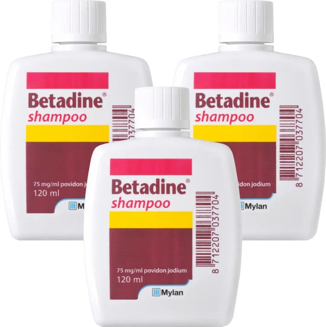 Betadine Shampoo Povidon Jodium 75mg/ml - 3x120ml