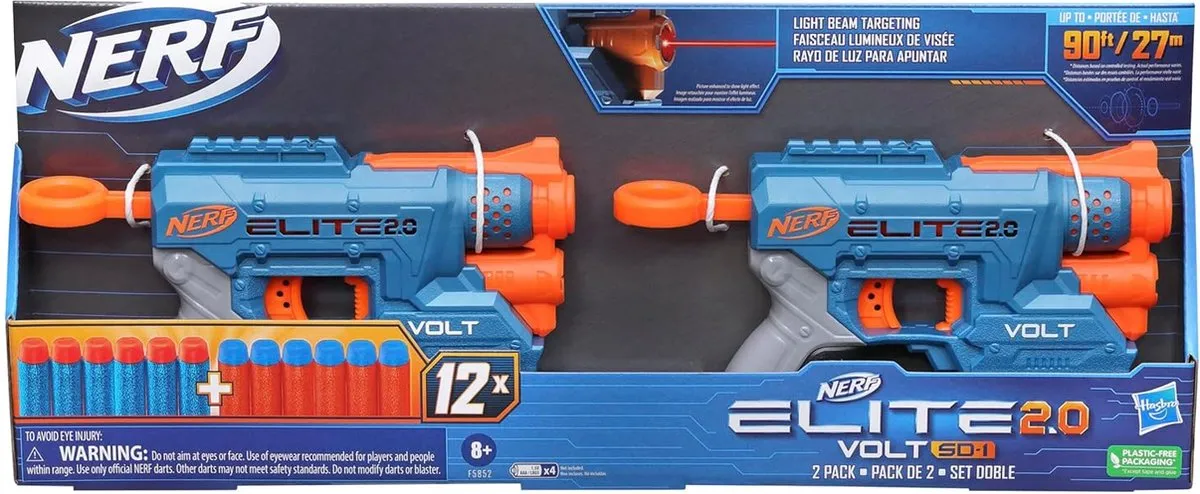 Nerf Elite 2.0 Volt F5852 - 2 Stuks - Blauw