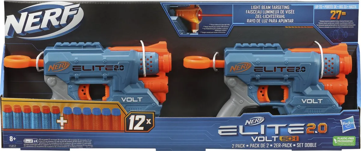 Nerf Elite 2.0 Volt F5852 - 2 Stuks - Blauw