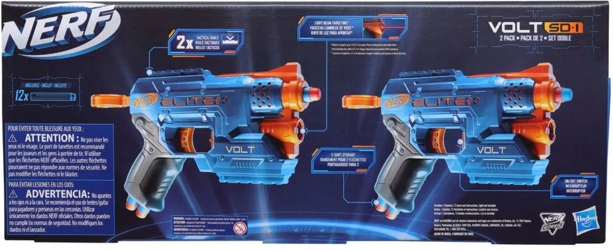 Nerf Elite 2.0 Volt F5852 - 2 Stuks - Blauw