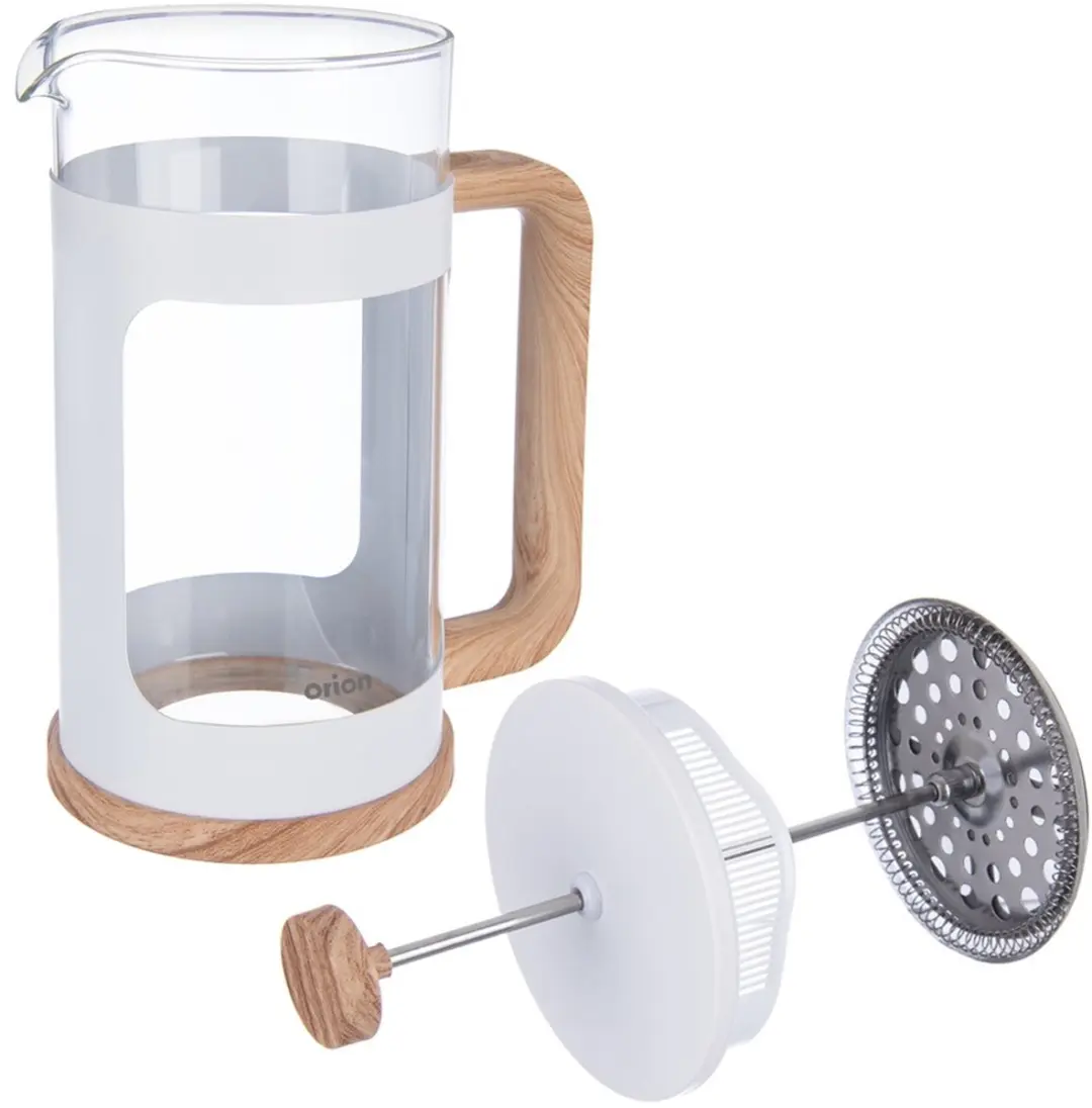 Orion Whiteline Glazen Cafetière 1L - Borosilicaatglas
