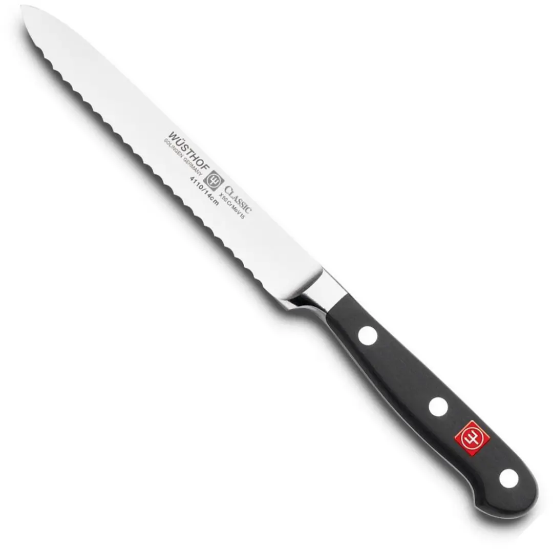 Wusthof Classic Tomaten/worstmes 14cm - Zwart