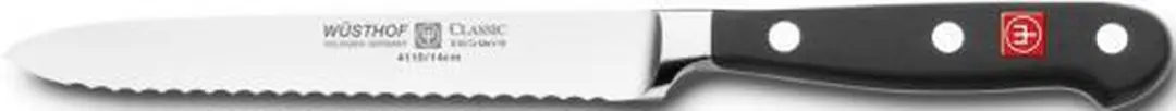 Wusthof Classic Tomaten/worstmes 14cm - Zwart