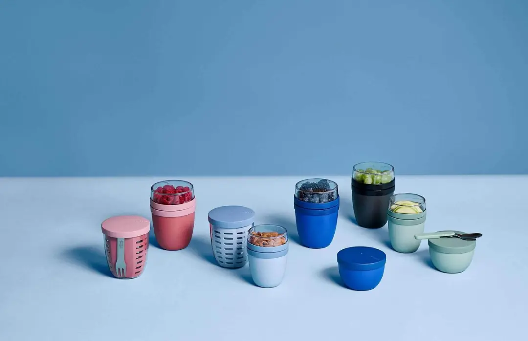 Mepal Snackpots Ellipse Set 2 - 350 & 500ml - Vivid Mauve