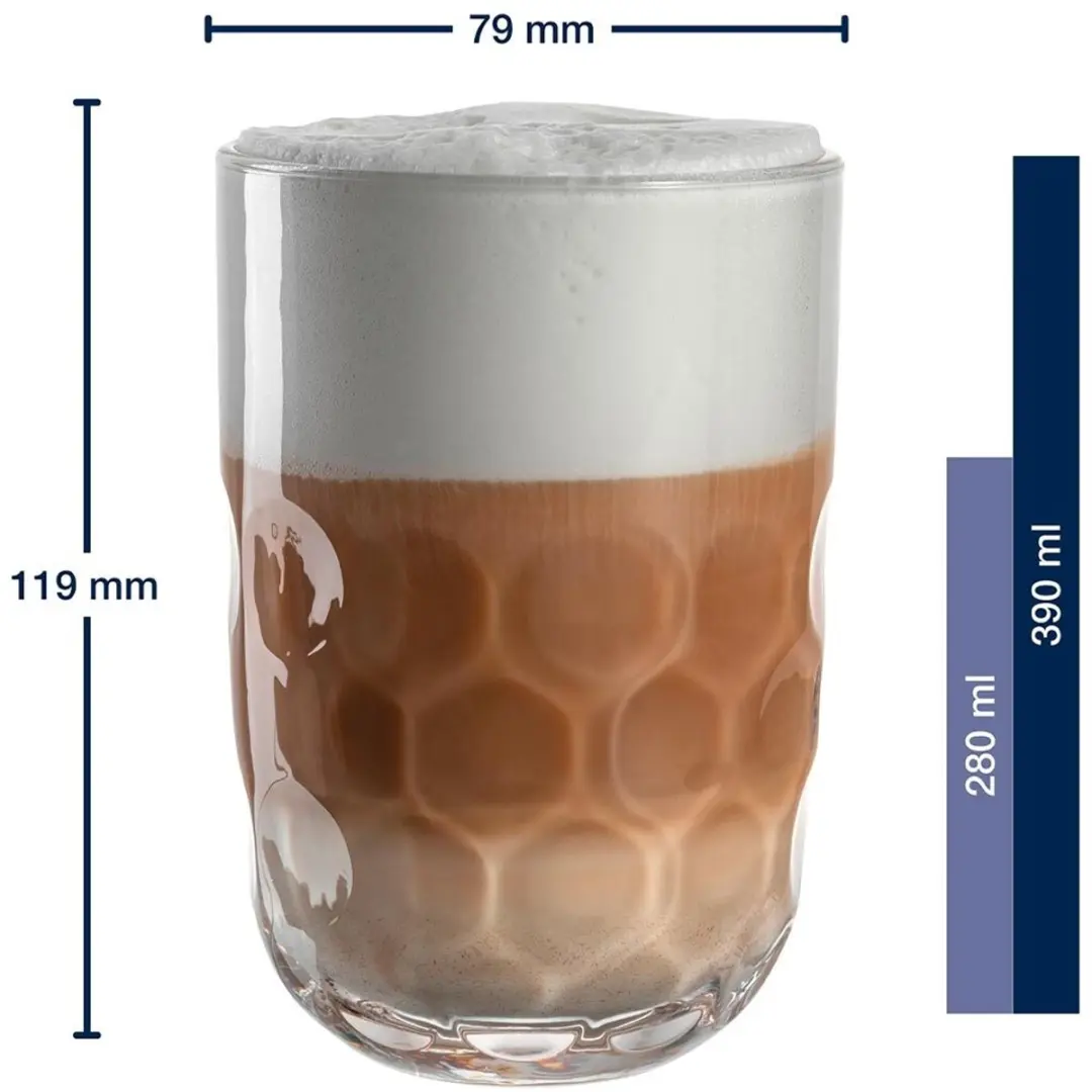 Leonardo Latte Macchiato Gläser 390ml - 6 Stuks - Transparant