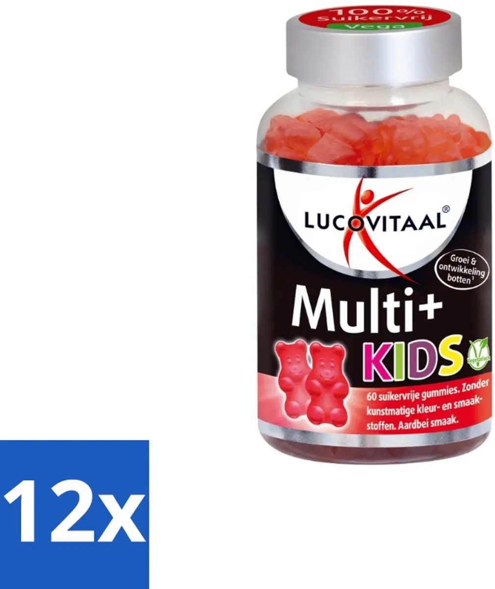 Lucovitaal Multi+ Kids Aardbei Gummies