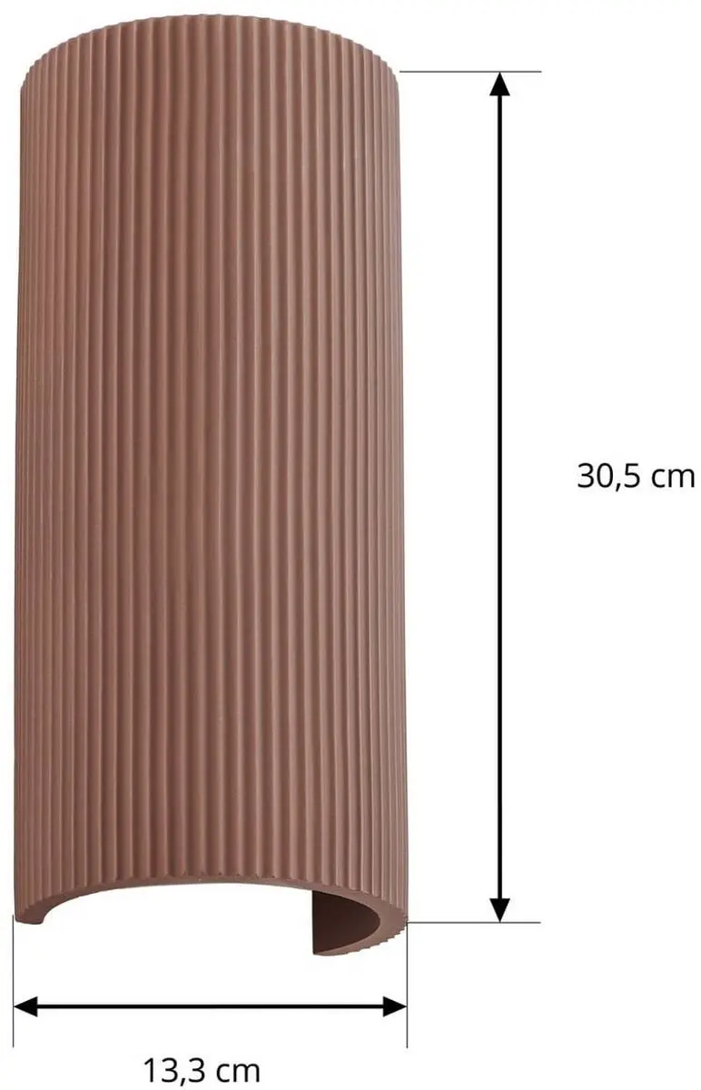 Lindby Wandlamp 2 Lichtpunten GU10 - 30,5 cm - Bruin