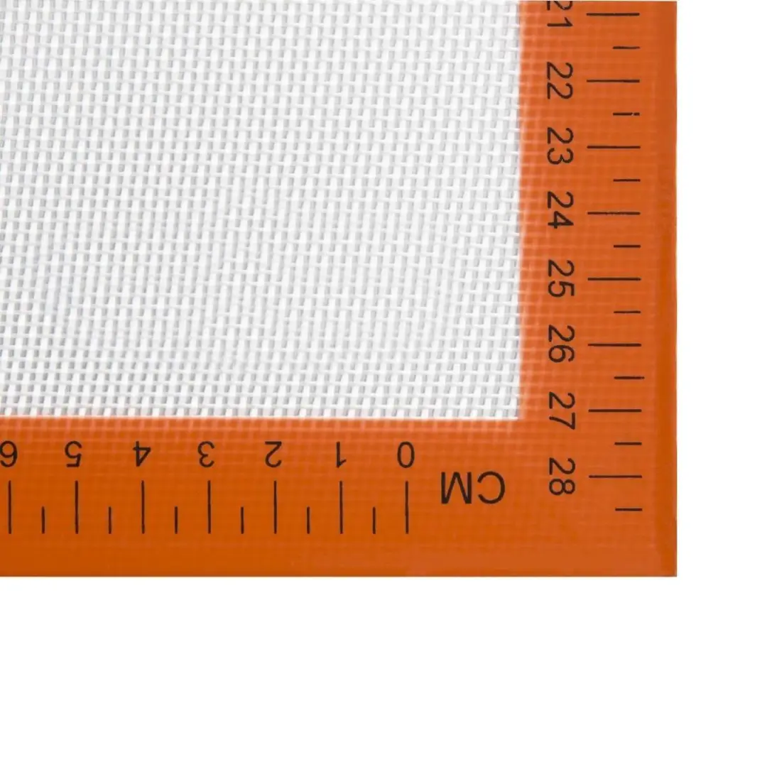 Vogue Anti-kleef Silicone Bakmat 31,5x52cm - Oranje/Wit