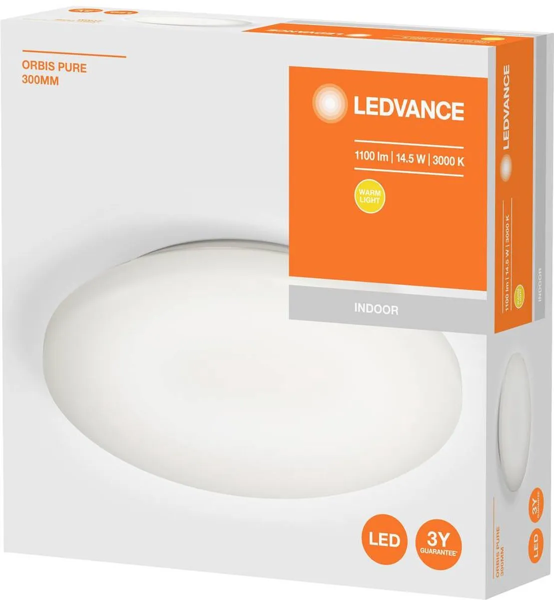 LEDVANCE Orbis Pure 300 Wandlamp 14W Warm Wit 1100lm