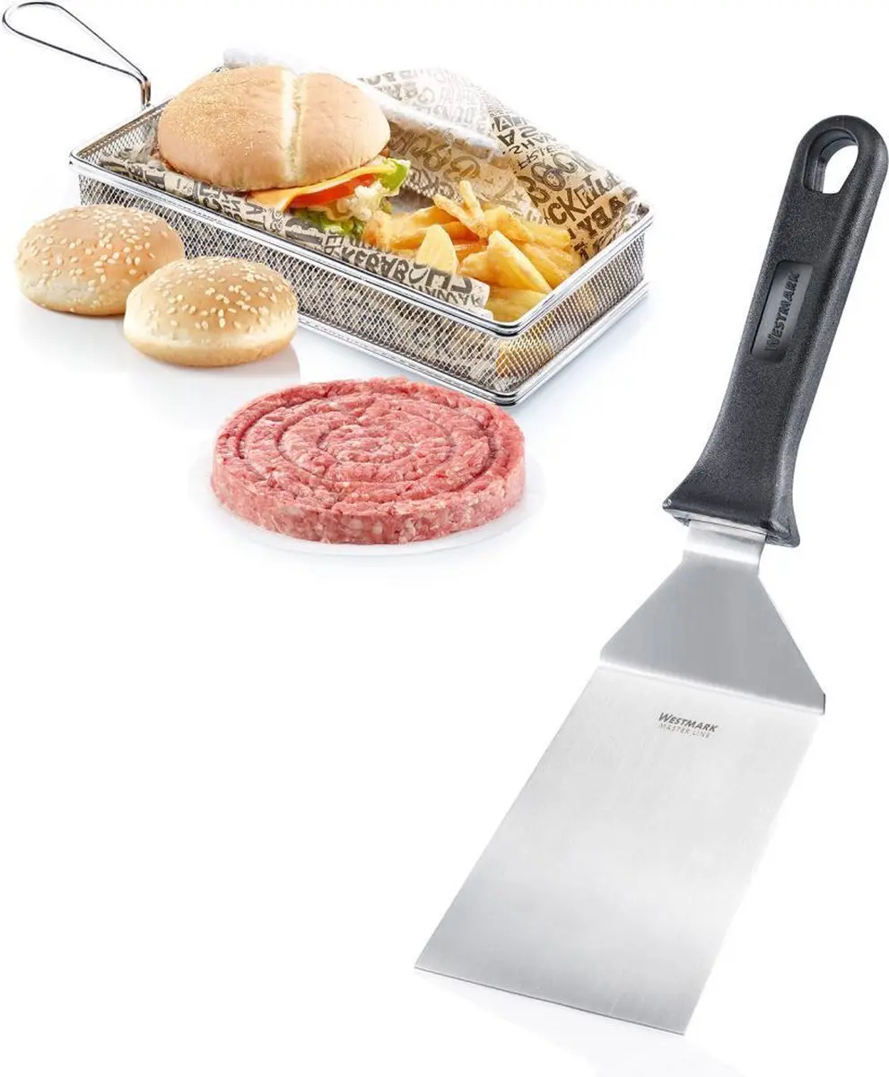 Westmark Master Line Grillspatel 29cm - Lemmet 9x11,5cm - Zwart/Zilver