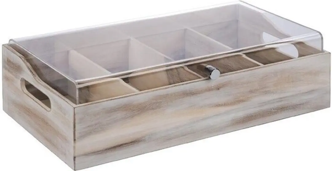 APS Bestekbak FT157 510x280mm - 4 Vakken Donkerbruin