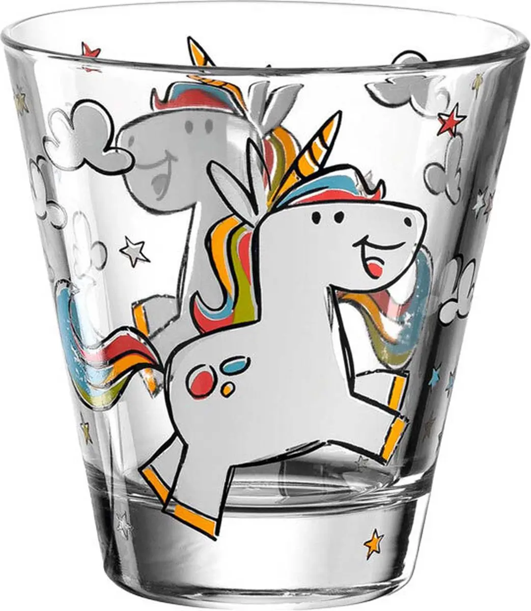 Leonardo Kinderbecher Bambini 215ml Set - 4 Stuks - Einhorn & Flamingo