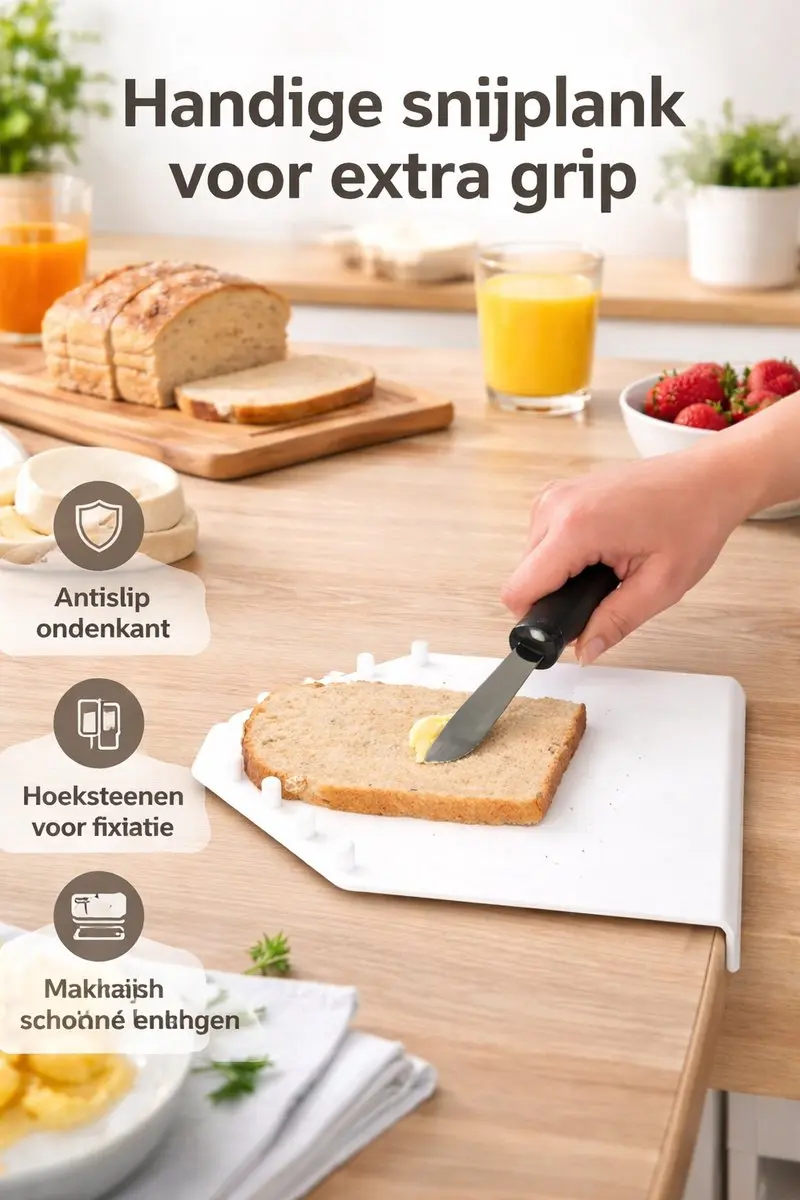 Vitility Dinermes met Ergonomisch Handvat - Zwart