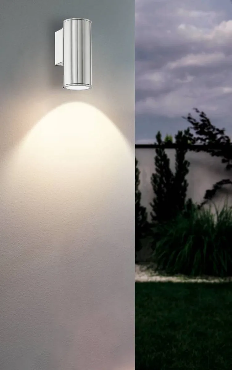 Eglo Riga Wandlamp Buiten LED IP44 RVS - 1 Lichtpunt