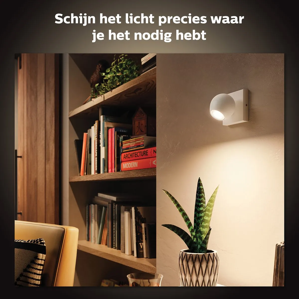 Philips Hue Buckram Opbouwspot 10.2cm - Wit