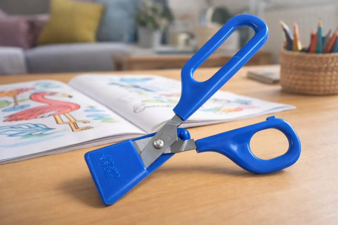 Vitility Easi-Grip Schaar - Rechtshandig Blauw - Stomp