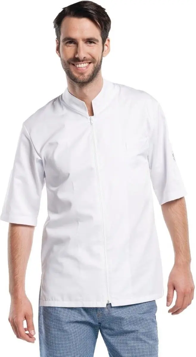 Chaud Devant Monza Koksbuis Korte Mouw B502-XS - Wit