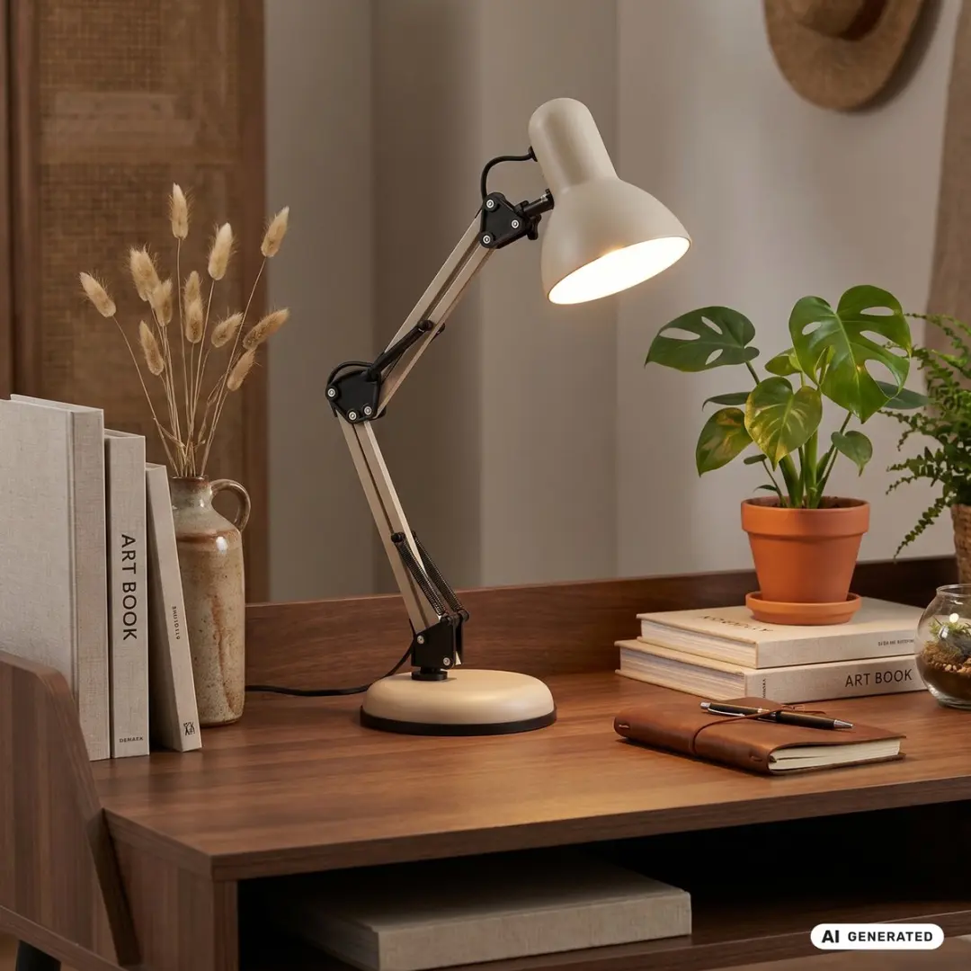 Briloner Pixa Tafellamp E14 - 25W - Ø15,5x53cm - Beige