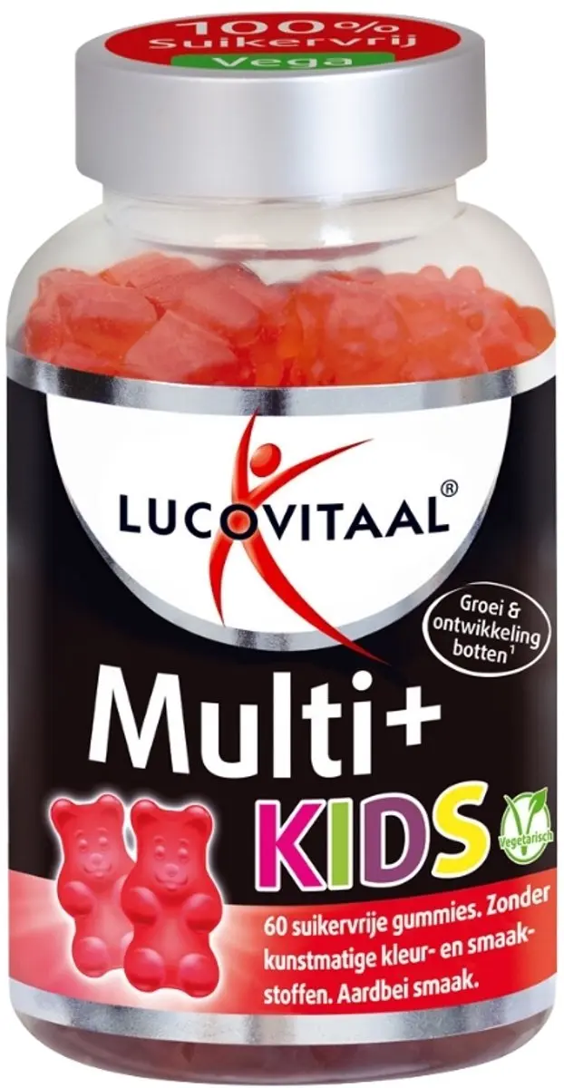 Lucovitaal Multi+ Kids Aardbei Gummies - 60 Gummies - 24 Stuks